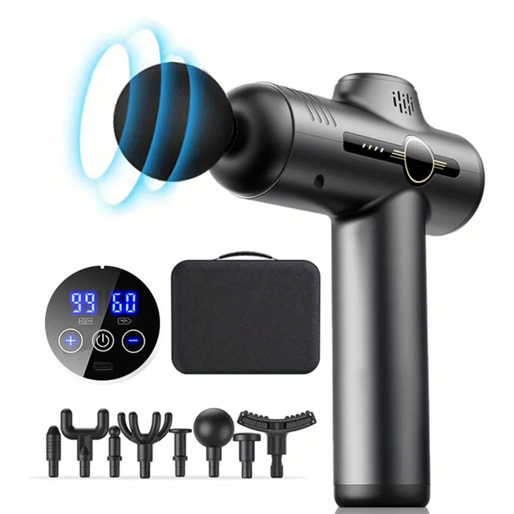 Fascial Massage Gun Electric Percussion Pistol Massager Body Neck Back Deep Tissue Muscle Relaxation Fitness Tool For Shoulder - GBTech