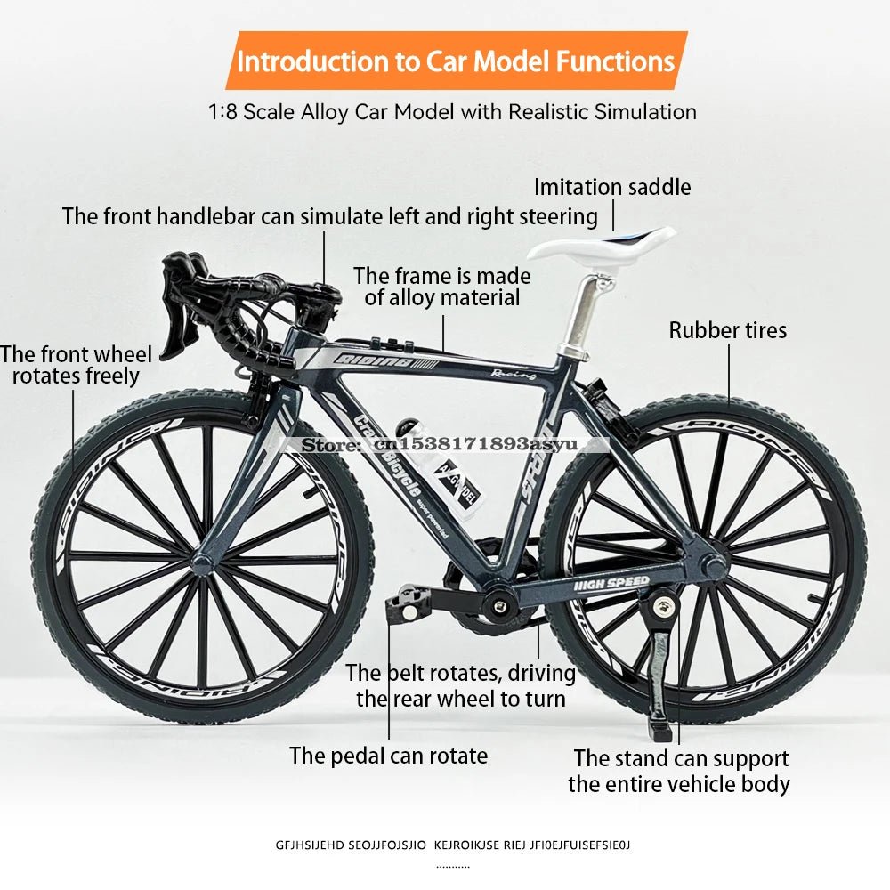 Mini 1:8 New Model Alloy Bicycle Diecast Finger Mountain Simulation Metal Bend Road Bike Collection Gifts Toys for children - GBTech