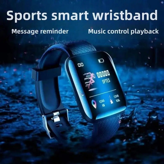 Smart Watch Sport Fitness Bracelet Control Music Message Display Pedometer Bluetooth Connect Smartwatch 116 Alarm Clock Weather - GBTech