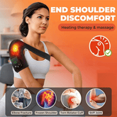 AA81 - Electric Heated Knee Massager 3 - In - 1 Joint Elbow And Shoulder Pain Reliever Thermal Vibration Moisture Removal Easy Install - GBTech