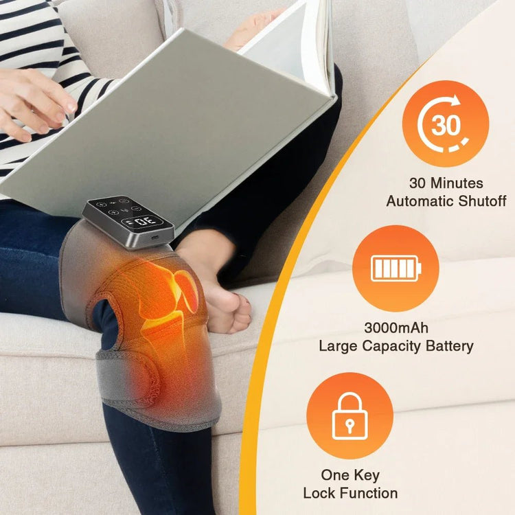 Electric Heating Knee Massager 3 Modes High Quality Knee Pads Support Adjustable Heating Knee Brace Belt Leg Shoulder Protector - GBTech