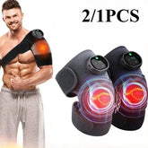 2/1PCS Rechargeable Heated Knee Massager, Adjustable 3D Fully Heated Knee Pad With Heating Mode And Adjustable Vibration - GBTech