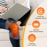 Rechargeable Heated and Vibration Knee Massager Electric 5 Levels Knee Heating Pad, Massage Relaxation Knee Support Brace - GBTech