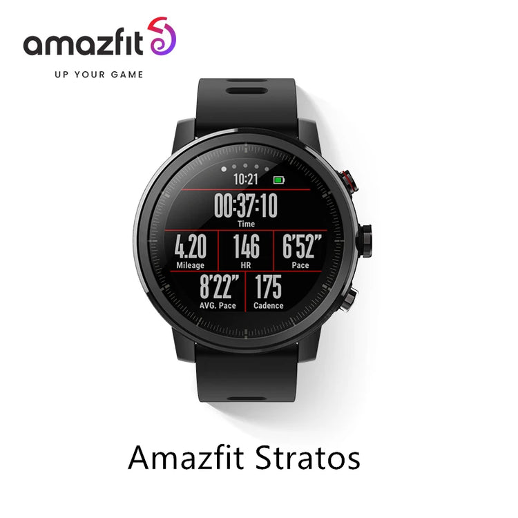Amazfit Stratos Smart Fitness Sport Watch for Android IPhone 5ATM Waterproof Bluetooth Music Built In GPS Call Reminder Display - GBTech