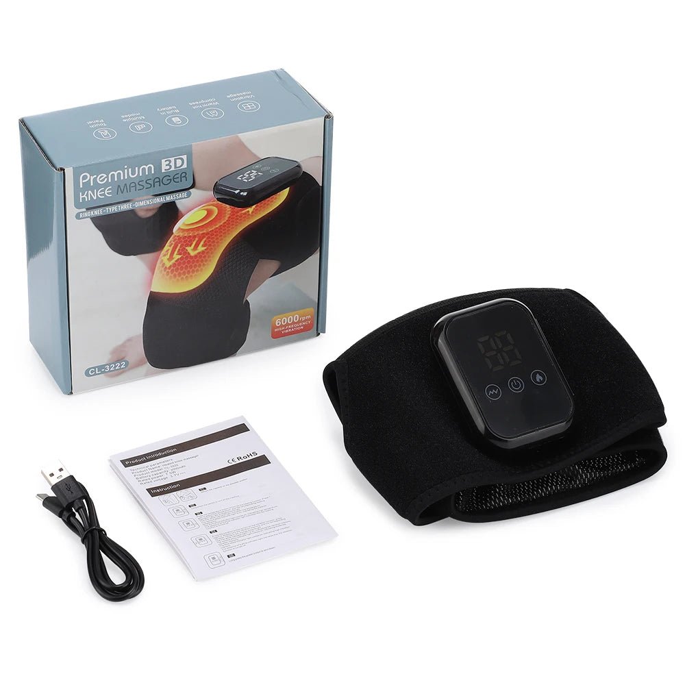 Electric Knee Heating Pads Multifunctional Heated Shoulder Elbow Knee Pad Portable 6 Gear Hot Compress Knee Brace USB Charging - GBTech