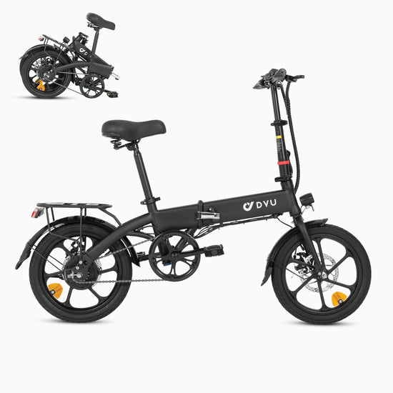 16 - Inch Folding Electric Bike Mini Electric Bike, Lithium Battery Steel Lightweight Adult Electric Bike - GBTech