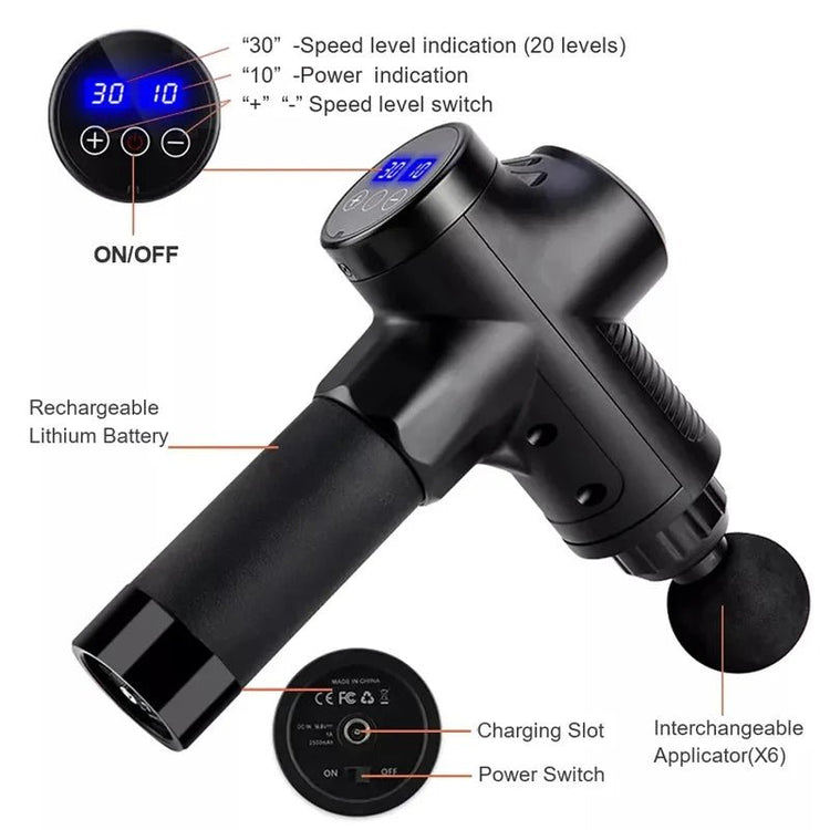 Professional - Grade Percussion Massage Gun - Deep Tissue Muscle Relaxation Back & Body Deep Tissue Relaxation - GBTech
