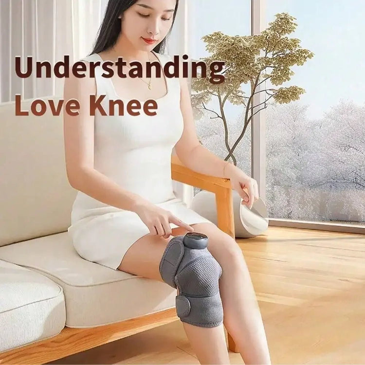 1 Rechargeable Heated Knee Massager, Adjustable 3D Fully Heated Knee Pad With Heating Mode And Adjustable Vibration - GBTech