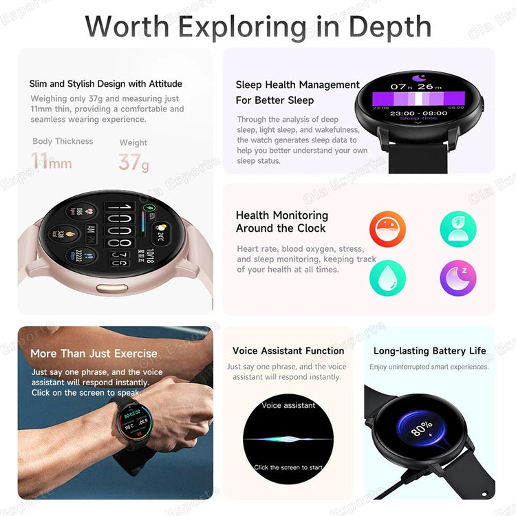 New Smart Watch 2025 Women Men Lady Gift Sports Fitness Watches Heart Rate Monitor BT Call Waterproof Smartwatch For Android IOS - GBTech