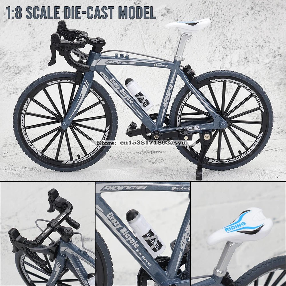 Mini 1:8 New Model Alloy Bicycle Diecast Finger Mountain Simulation Metal Bend Road Bike Collection Gifts Toys for children - GBTech