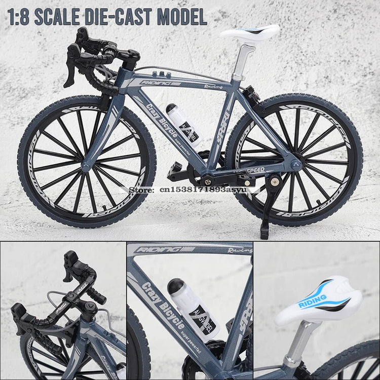 Mini 1:8 New Model Alloy Bicycle Diecast Finger Mountain Simulation Metal Bend Road Bike Collection Gifts Toys for children - GBTech