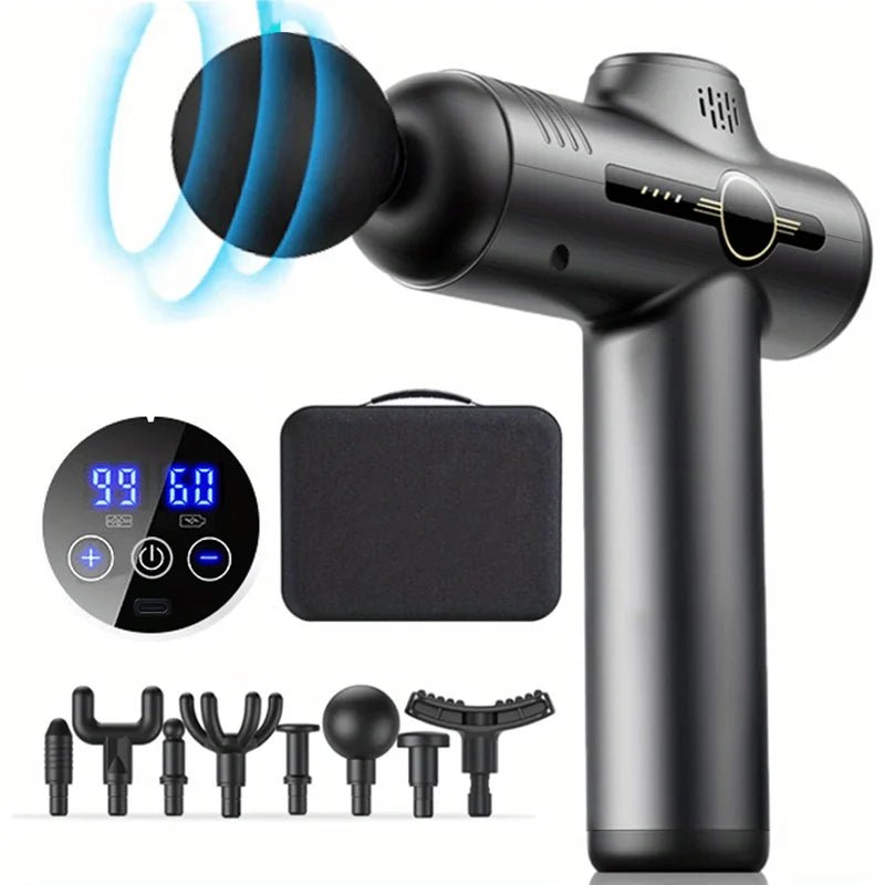 Fascial Massage Gun Electric Percussion Pistol Massager Body Neck Back Deep Tissue Muscle Relaxation Fitness Tool For Shoulder - GBTech