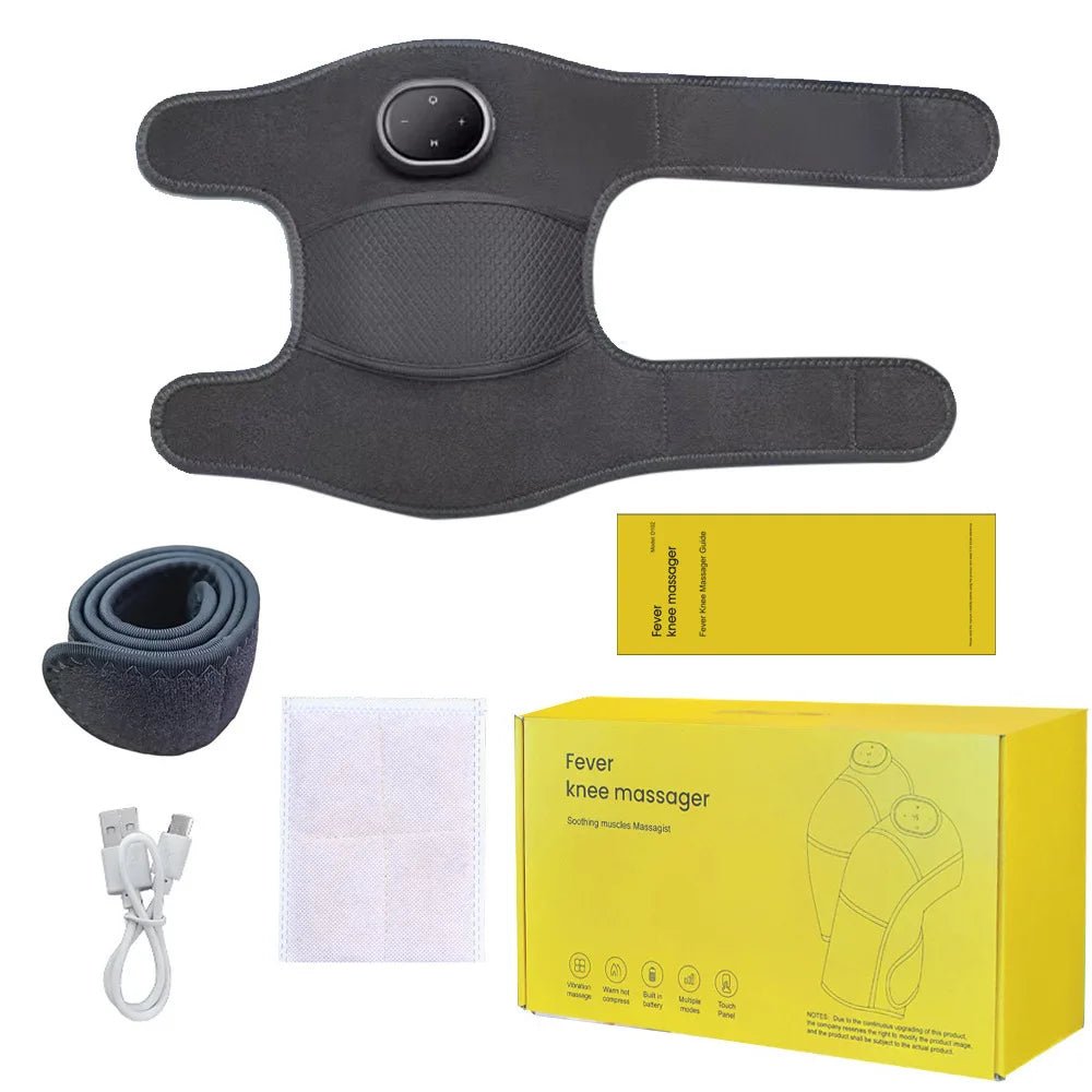 2/1PCS Rechargeable Heated Knee Massager, Adjustable 3D Fully Heated Knee Pad With Heating Mode And Adjustable Vibration - GBTech