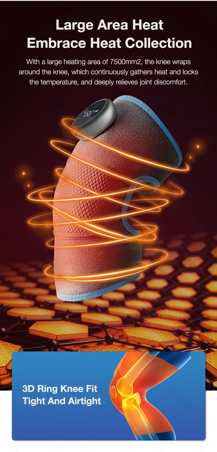 Heating Knee Massager Electric Shoulder Vibrating Massage Pad For Physiotherapy Leg Arthritis Elbow Joint Pain Relief Therapy - GBTech