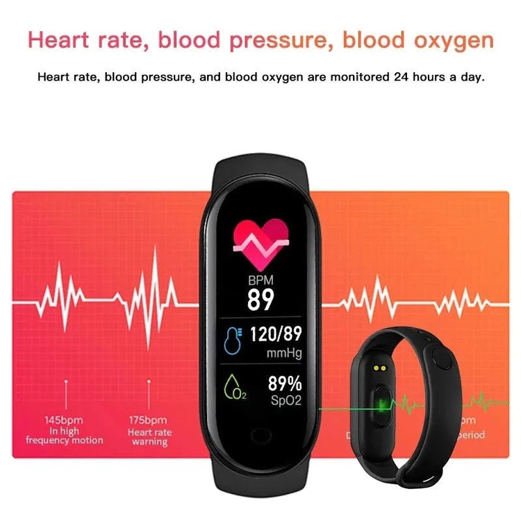 M7 Smart Band Watch Silicone Heart Rate Smart Band Varied Dials Fitness Tracker Blood Pressure Sport Bracelet For Mi Band 7 - GBTech