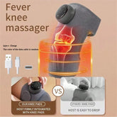 1 Rechargeable Heated Knee Massager, Adjustable 3D Fully Heated Knee Pad With Heating Mode And Adjustable Vibration - GBTech