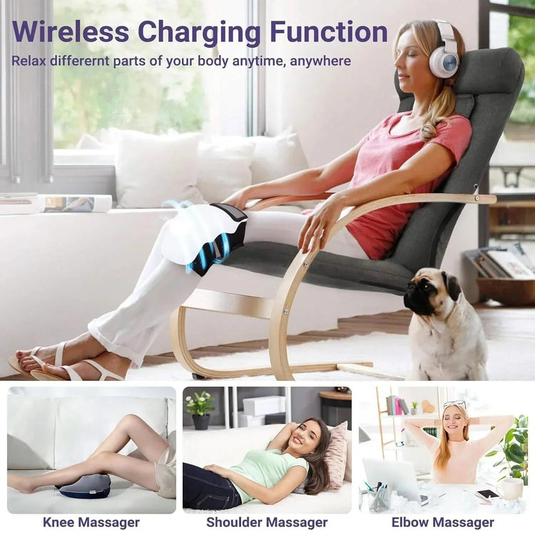 Electric Infrared Heating Knee Massager with Air Pressure And Vibration Physiotherapy Instrument for Knee Pain Relief Rehabilita - GBTech