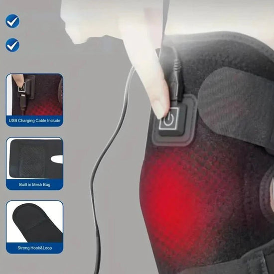 Electric Heating Knee Massage Tool with Adjustable Temperature, Plug in and use Knee Warmer for Health and Protective Belt - GBTech