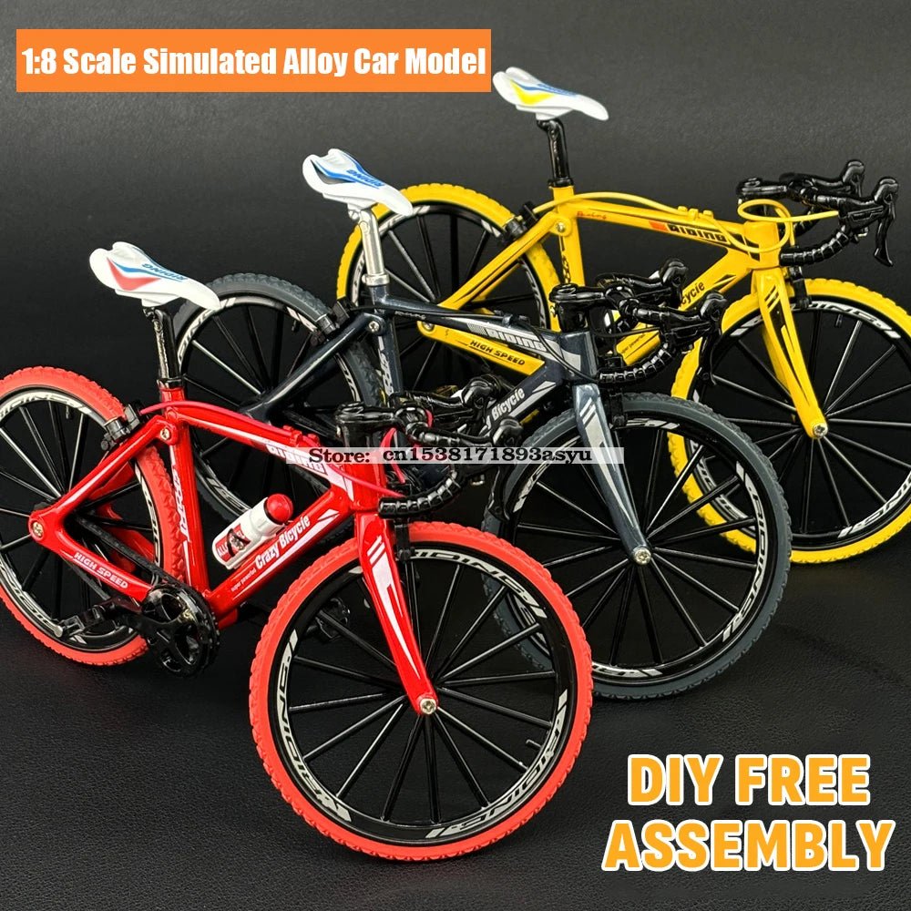 Mini 1:8 New Model Alloy Bicycle Diecast Finger Mountain Simulation Metal Bend Road Bike Collection Gifts Toys for children - GBTech