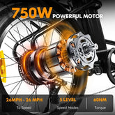 750W motor electric bicycle, 48V - 10ah lithium battery outing life travel 20 - inch durable urban commuting E - Bike - GBTech