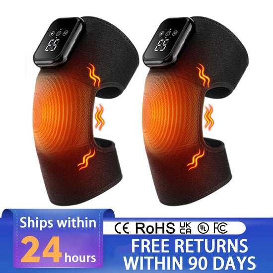 Knee Heating Vibration Massage Joint Physiotherapy Hot Compress Massager Elbow Shoulder Support Thermal Knee Pad Relieve Arthrit - GBTech