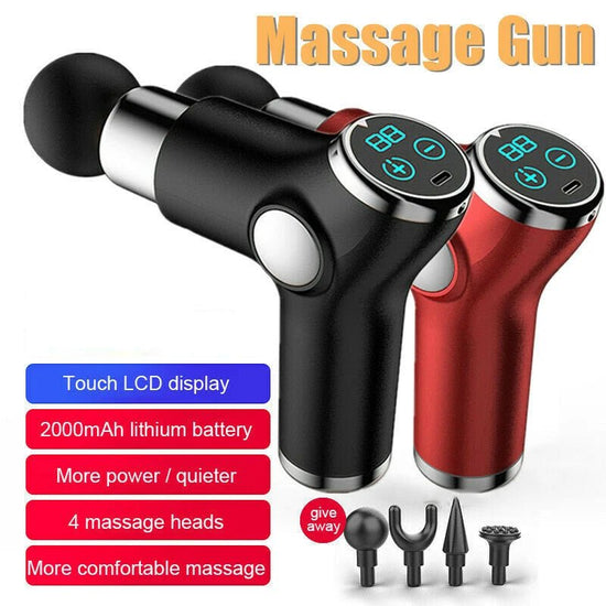 Massage Gun Deep Tissue Percussion Muscle Massager Fascial Gun For Pain Relief Body Neck Vibrator Fitness перкуссионный массажер - GBTech