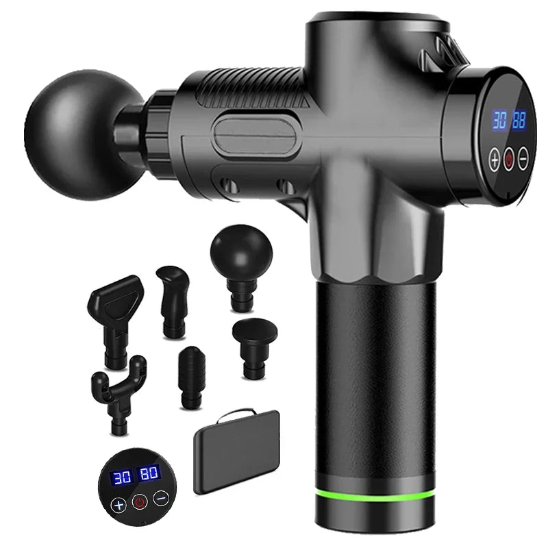 Deep Muscle Massage Gun Electric Percussion Pistol Massager For Body Neck Back Leg Fitness Tool 30 Levels Deep Muscle Massage Gu - GBTech