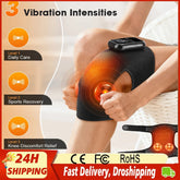 Electric Cordless Knee Massager 3 Heating Levels and 3 Modes USB Rechargeable Vibration Massage LCD Touch Screen Adjustable - GBTech