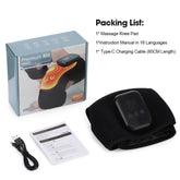 Electric Cordless Knee Massager 3 Heating Levels and 3 Modes USB Rechargeable Vibration Massage LCD Touch Screen Adjustable - GBTech