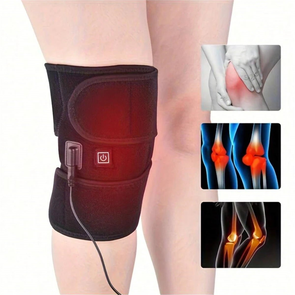 Heated And Vibrating Knee Massage Pad, heated knee massager - knee relaxation and warmth - GBTech