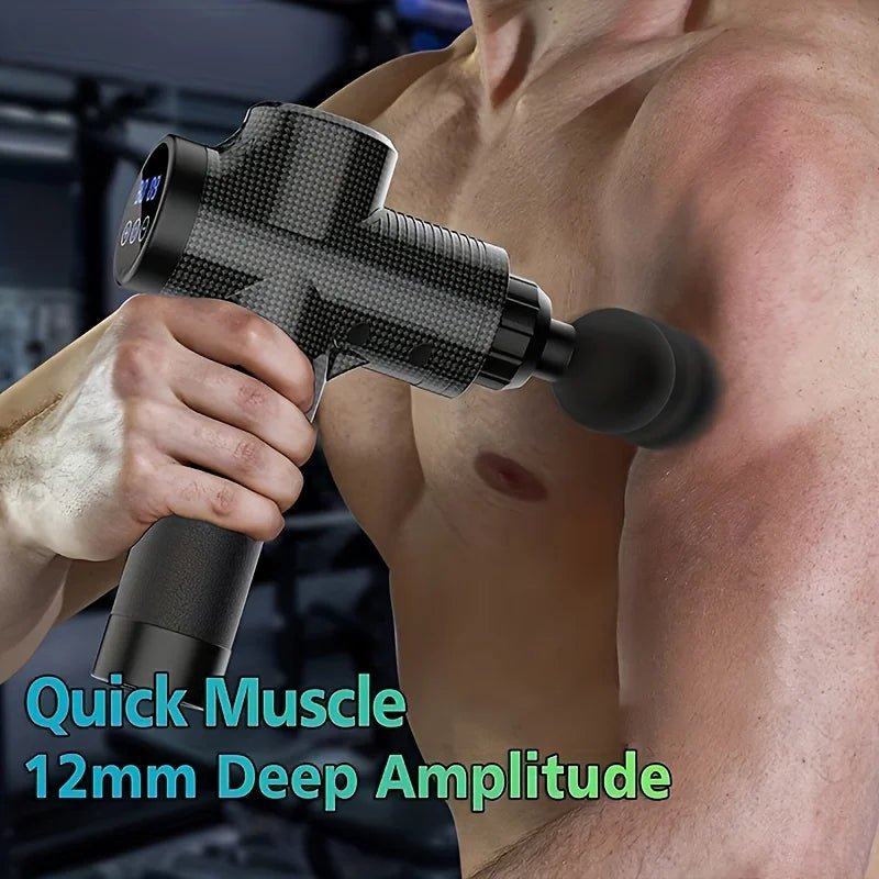 Fascial Massage Gun Electric Percussion Pistol Massager Body Neck Back Deep Tissue Muscle Relaxation Fitness Tool For Shoulder - GBTech
