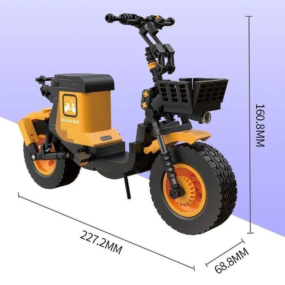 KNEW BUILT Electric Bicycle Scooter Model Mini Building Blocks Adorable & Educational Construction Toys - GBTech