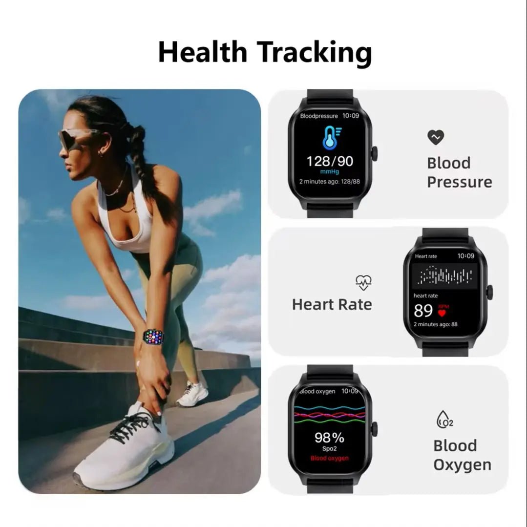 Smart Watches For Man Woman Bluetooth Call Music Fitness Tracker Sport With Waterproof Pedometer Information Alerts Smartwatch - GBTech