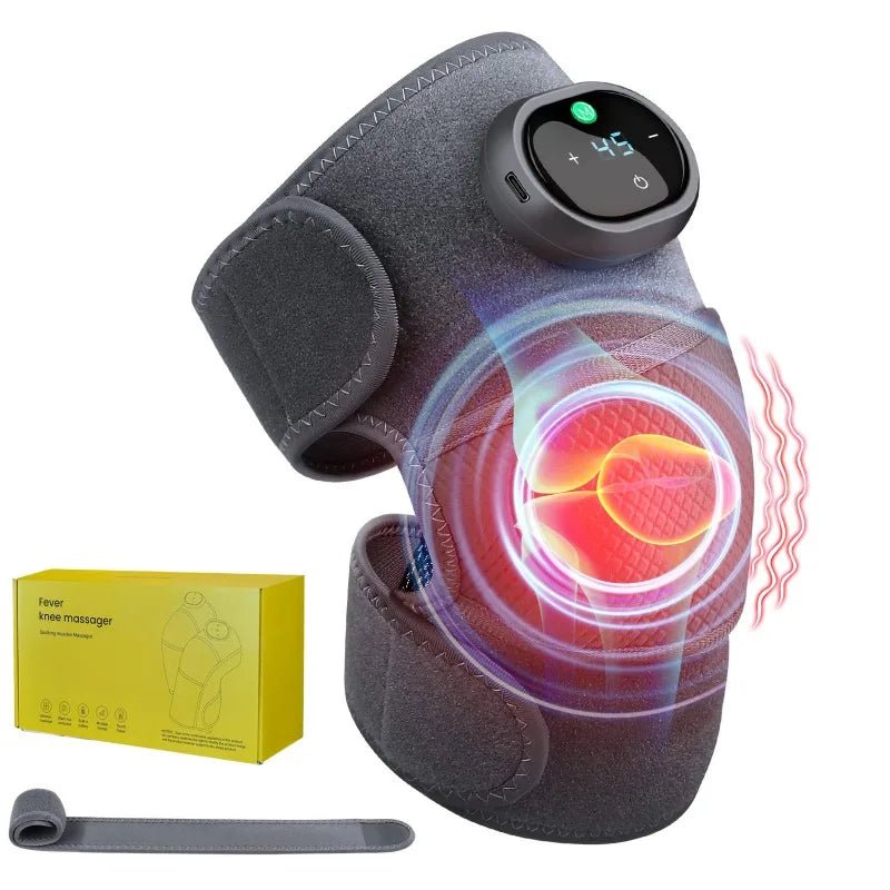 2/1PCS Rechargeable Heated Knee Massager, Adjustable 3D Fully Heated Knee Pad With Heating Mode And Adjustable Vibration - GBTech
