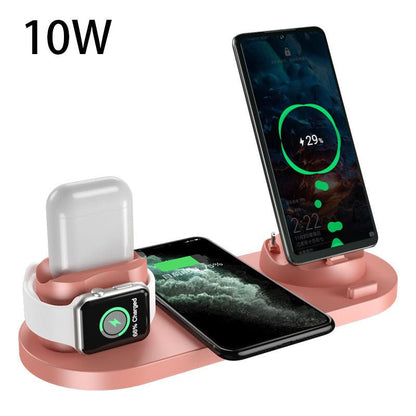Wireless Charger For IPhone Fast Charger For Phone Fast Charging Pad For Phone Watch 6 In 1 Charging Dock Station - GBTech