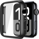 Ultimate 2 Pack Tempered Glass Case for Apple Watch Series 11 & 10 - Premium Black Screen Protector Cover for 46mm iWatch