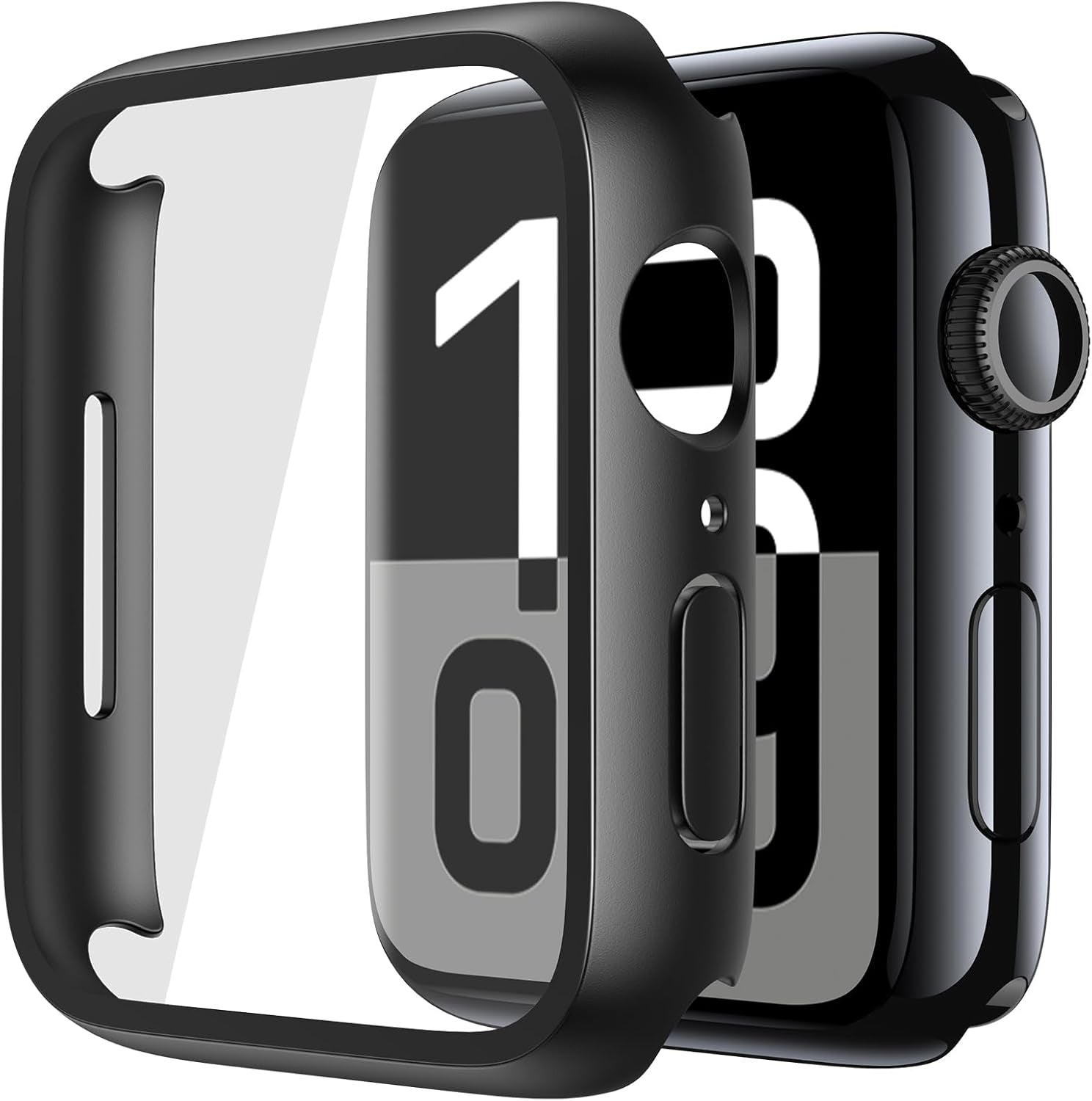 Ultimate 2 Pack Tempered Glass Case for Apple Watch Series 11 & 10 - Premium Black Screen Protector Cover for 46mm iWatch