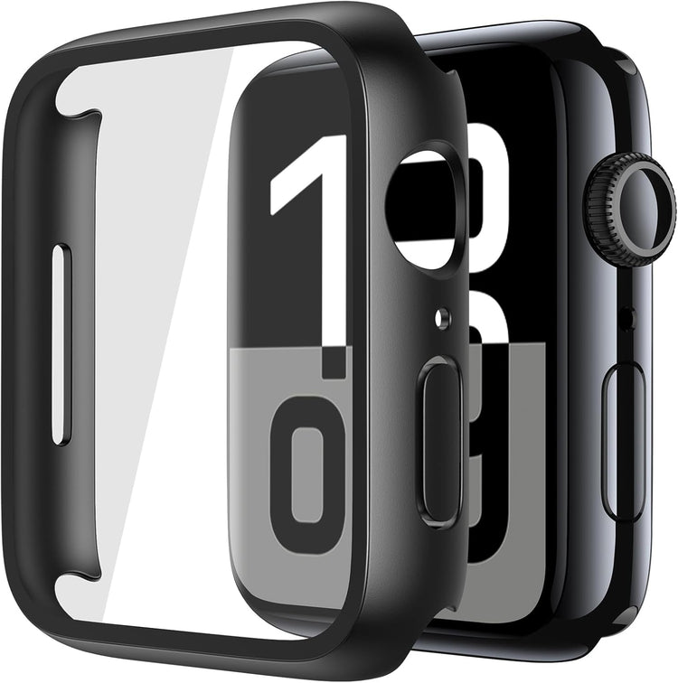 Ultimate 2 Pack Tempered Glass Case for Apple Watch Series 11 & 10 - Premium Black Screen Protector Cover for 46mm iWatch