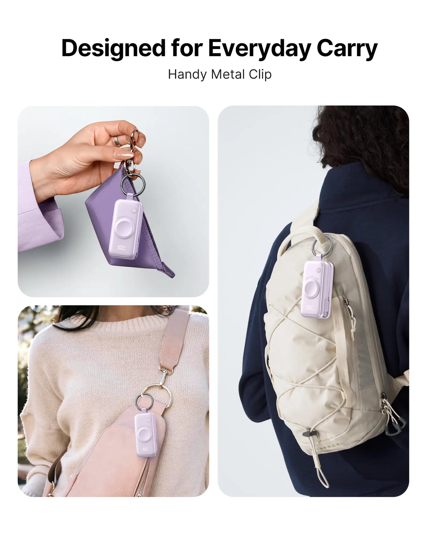 INIU P81 Snapgo Mini 5000Mah Power Bank with Keychain for Apple Watch Ultra SE 2/3 Series Iphone Air 8 ~ 17 Airpods Series 20W Built-In USB C Cable Fast Charge Portable Charger Travel EDC Battery Pack Phone Charger Valentine&