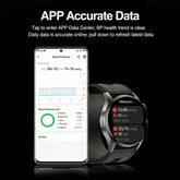 Health Smartwatch with Air-Pump Accurate Blood Pressure & ECG Monitoring, Voice Broadcast, Heart Health Tracking, Stress & Fatigue Alerts, 24/7 Sleep Analysis, Elegant round Dial for Daily Wear, Office, Travel & Wellness Care, for Men & Women