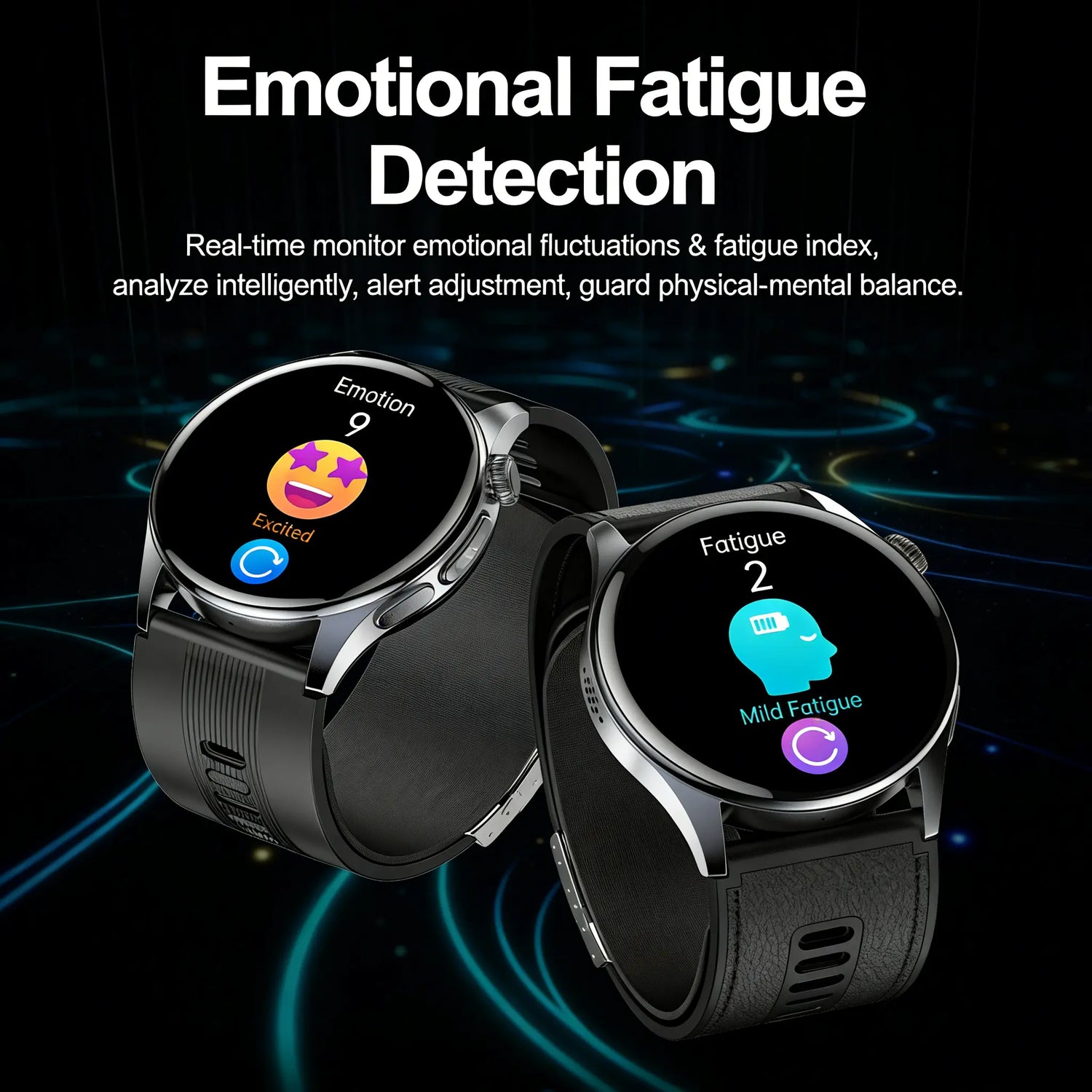 Health Smartwatch with Air-Pump Accurate Blood Pressure & ECG Monitoring, Voice Broadcast, Heart Health Tracking, Stress & Fatigue Alerts, 24/7 Sleep Analysis, Elegant round Dial for Daily Wear, Office, Travel & Wellness Care, for Men & Women