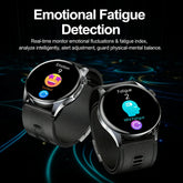 Health Smartwatch with Air-Pump Accurate Blood Pressure & ECG Monitoring, Voice Broadcast, Heart Health Tracking, Stress & Fatigue Alerts, 24/7 Sleep Analysis, Elegant round Dial for Daily Wear, Office, Travel & Wellness Care, for Men & Women