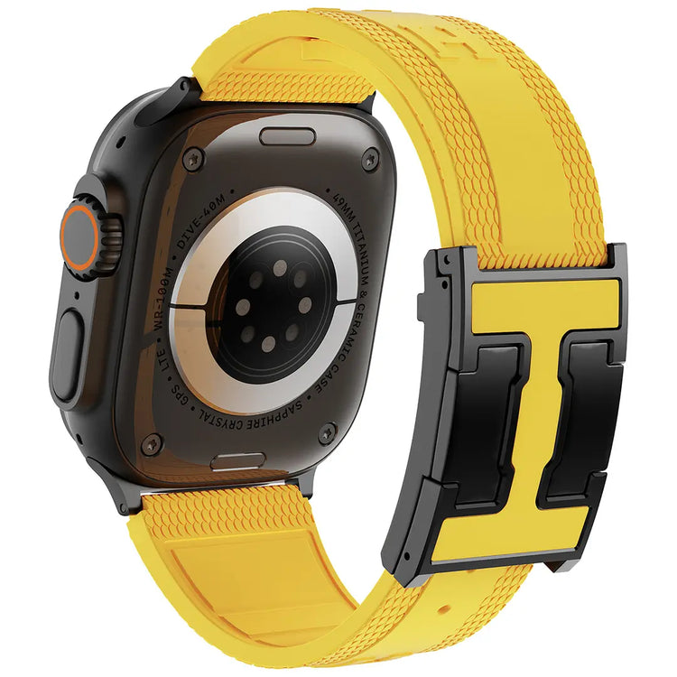 CRAZYGRASS Magnetic Silicone Band Designed for Professional Men All-Day Comfort Fit Simple Premium Strap Soft Durable Watchband Suitable for Smart Watch 44Mm/45Mm/46Mm/49Mm