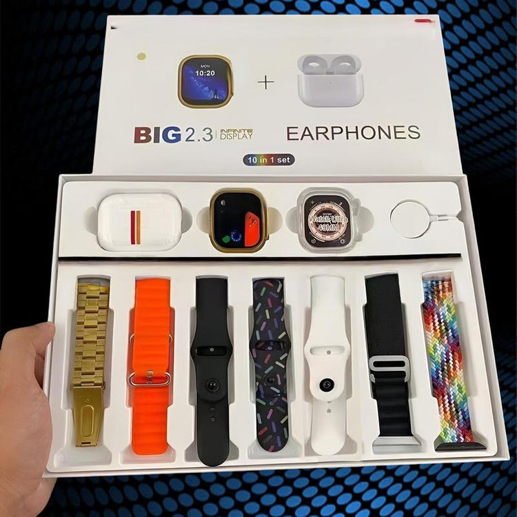 Smart Wearable Bundle Featuring Bluetooth Call Function, Daily Activity Tracking, Magnetic Charger, Multi Sport Support, Ios & Android Compatible with Extra Straps & Earphones – Valentine’S Edition