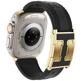CRAZYGRASS Magnetic Silicone Band Designed for Professional Men All-Day Comfort Fit Simple Premium Strap Soft Durable Watchband Suitable for Smart Watch 44Mm/45Mm/46Mm/49Mm