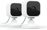 Mini - Compact Indoor Plug-In Smart Security Camera, 1080P HD Video, Night Vision, Motion Detection, Two-Way Audio, Easy Set Up, Works with Alexa – 2 Cameras (White)