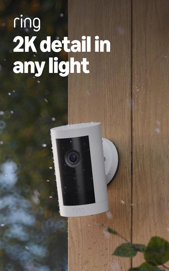 Outdoor Cam Plus, Battery (Newest Model), Home or Business Security, Wide-Angle 2K Video with  Vision, Low-Light Sight for Full-Color Night Vision, Mount-Anywhere Versatility, White