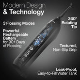 Aquasonic ICON Electric Toothbrush & Water Flosser Bundle - Travel Case, Charging Cord Daily Oral Daily Oral Cleansing