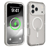 Magsafe Defender Multi-Layer Heavy Duty Shockproof Case for iPhone 17 Pro Max, 16, 15, 14, 13 - Magnetic Transparent Protective Cover