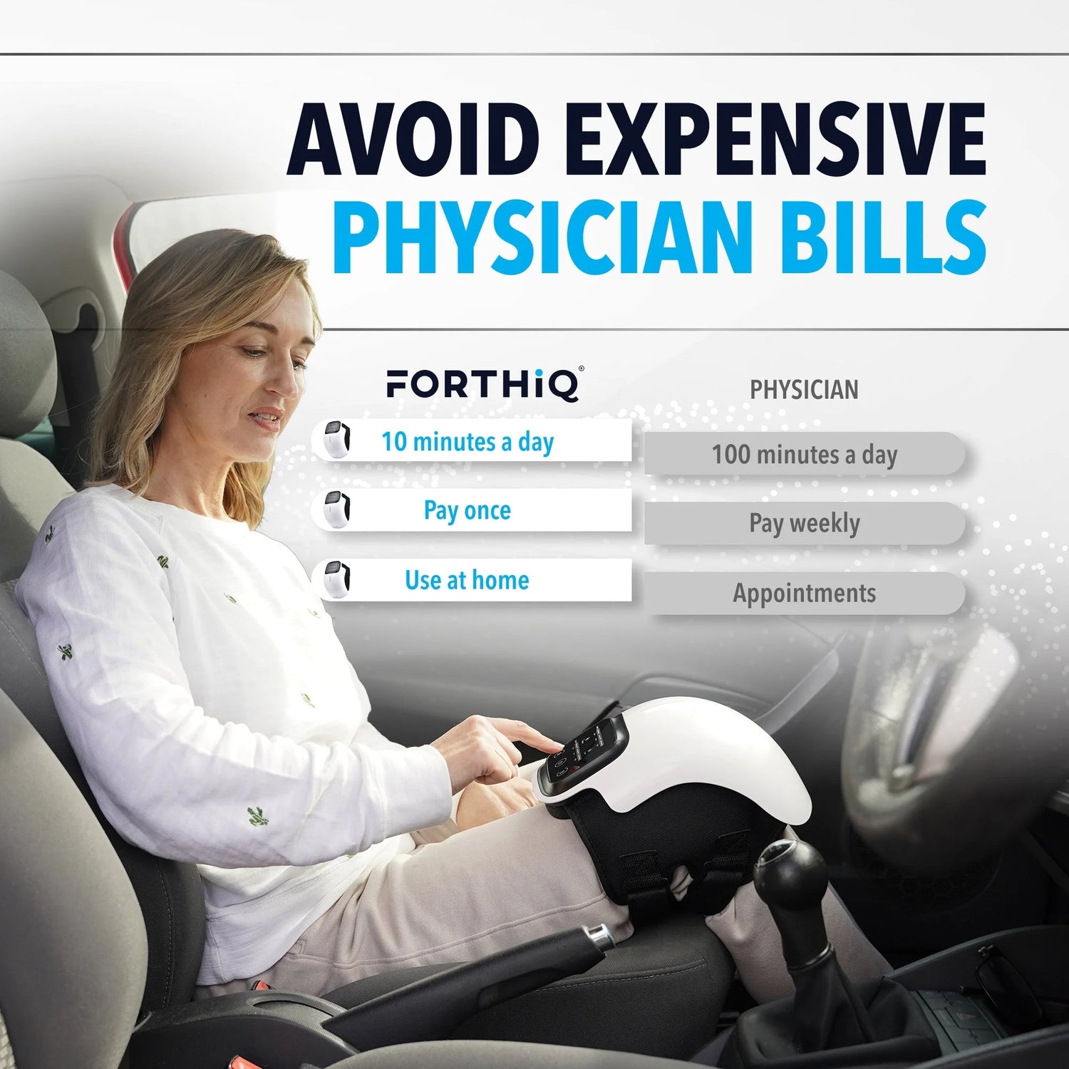 Knee Massager Smart Heat, Red Light Therapy, and Vibration Massage - FSA or HSA Eligible